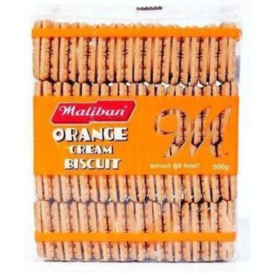 MALIBAN ORANGE CREAM SANDWICH BISCUIT 500G