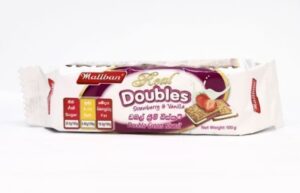 MALIBAN REAL DOUBLE STRAWBERRY AND VANILLA BISCUIT 100G