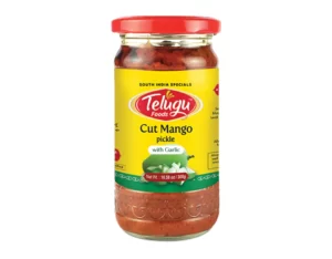 TELUGU FOODS CUT MANGO PICKLE WITH GARLIC 300G