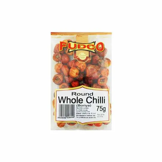 FUDCO ROUND WHOLE CHILLI 75G
