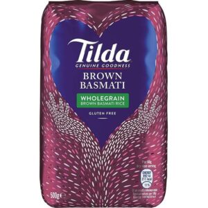 TILDA BROWN BASMATI RICE WHOLEGRAIN 500G