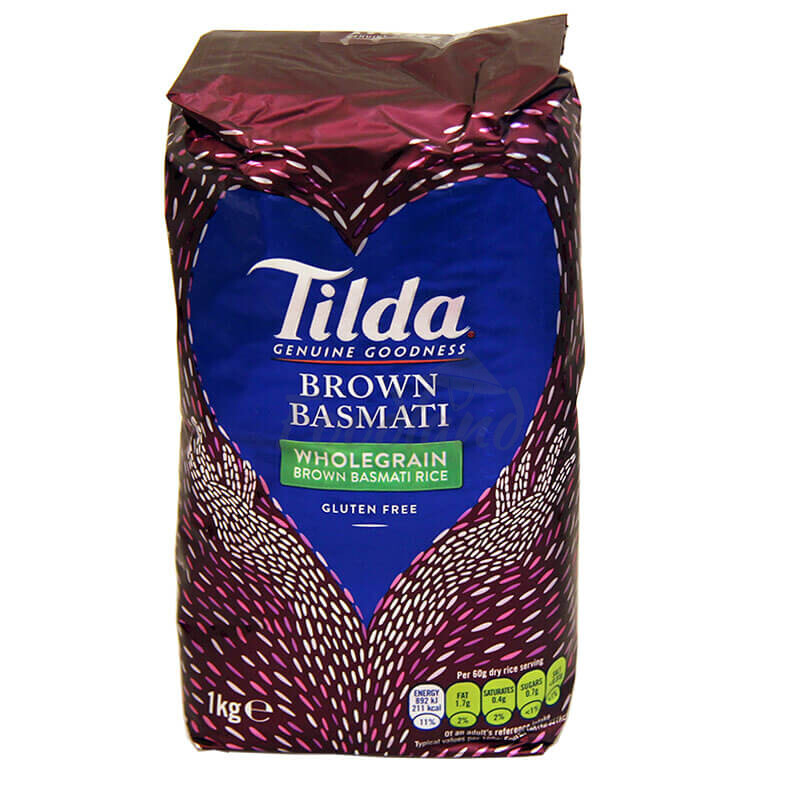 TILDA BROWN BASMATI RICE WHOLEGRAIN 1KG
