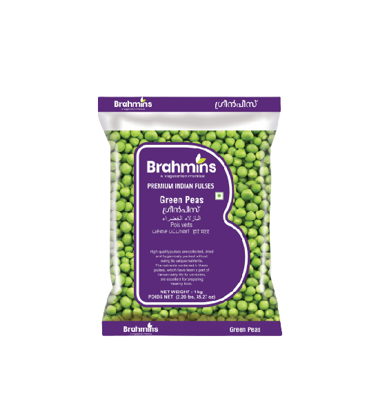 BRAHMINS GREEN PEAS 1KG