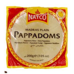 NATCO MADRAS PLAIN PAPPADOMS 200G