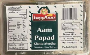 SORATH MASALA AAM PAPAD KHATTA MEETHA 150GM