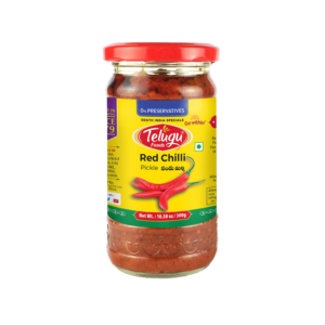 TELUGU FOODS RED CHILLI PICKLE WITH GARLIC 300G