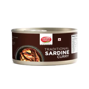 TASTY NIBBLES SARDINE CURRY 185G